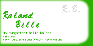 roland bille business card